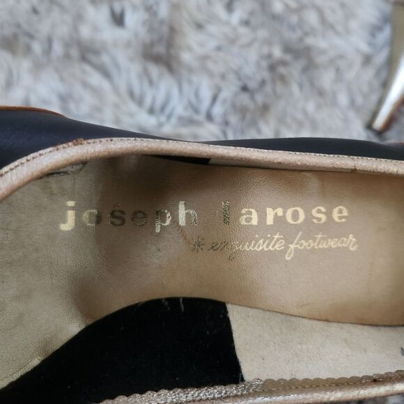 Joseph Larose 1960s Vintage Gold and Black Pump‎ Heels Size 7 - Picture 5 of 12